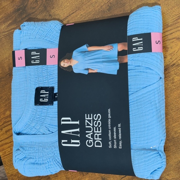 GAP Light Blue Gauze Dress Size Small - Picture 6 of 6